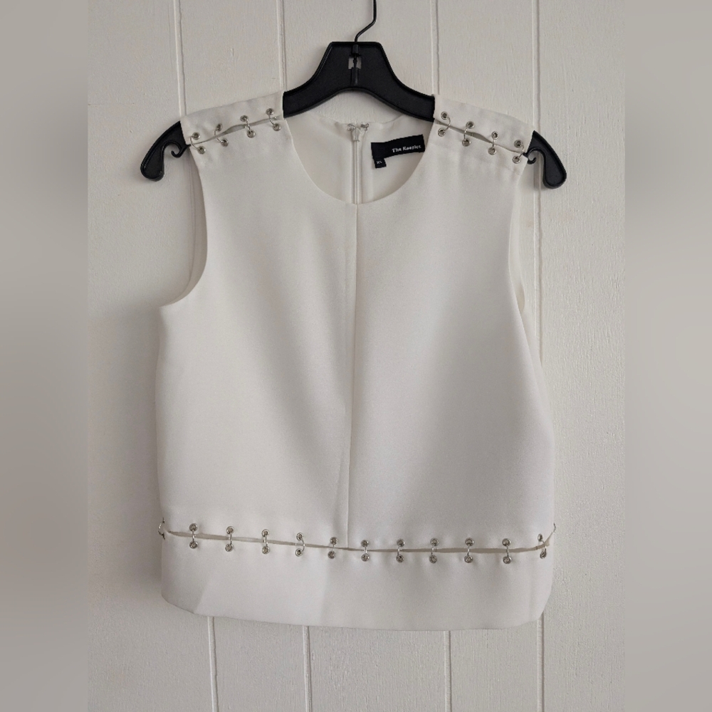 The Kooples Ivory Top with Metallic Details